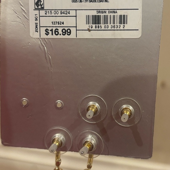 BaubleBar Gold Wedding Party Earrings-2 pairs - Picture 10 of 10